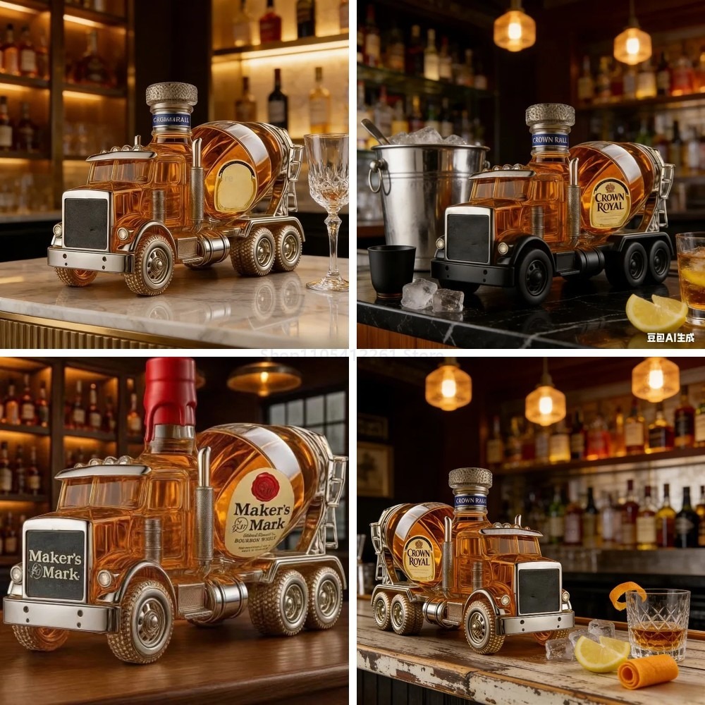 Vintage Collectible Liquor Bottles - Винтажный стеклянный графин для виски в